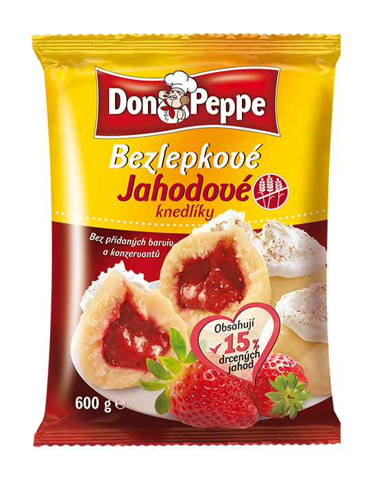 Bezlepkové jahodové knedlíky 600 g