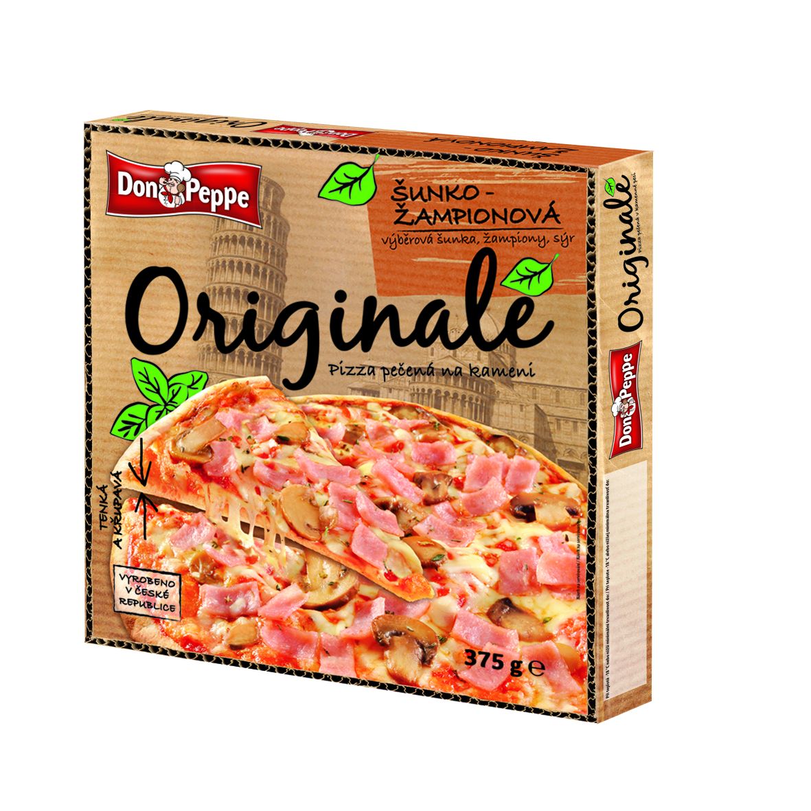 Don Peppe Originale pizza Šunko-žampionová 375 g