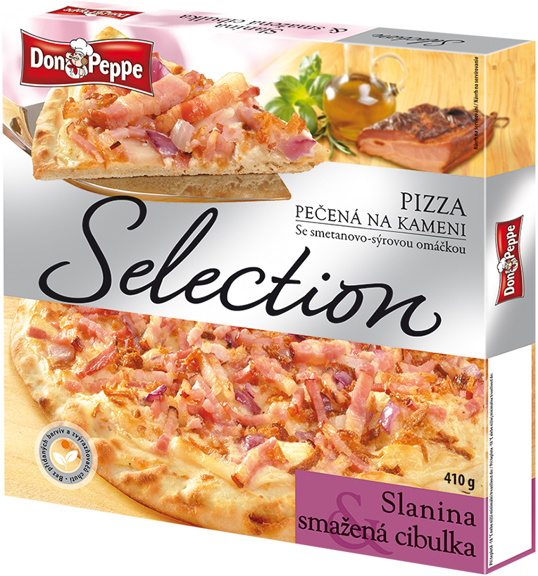 Don Peppe Selection pizza Slanina & smažená cibulka 410 g